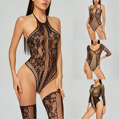 Fashion Fishnet Bodysuit, Sexy Slim Stretch Bodycon For Women - Wonder Skull