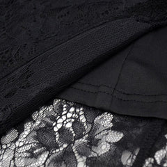 Gothic Dark Split Lace Sexy Midi Dresses, Fashionable Sleeveless Partywear For Women - Wonder Skull