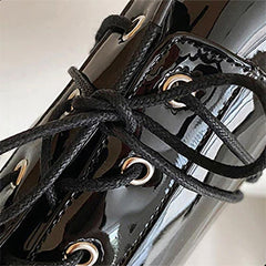 Gothic Leather Knee High Boots, Trending High Heel Shoes For Women - Wonder Skull