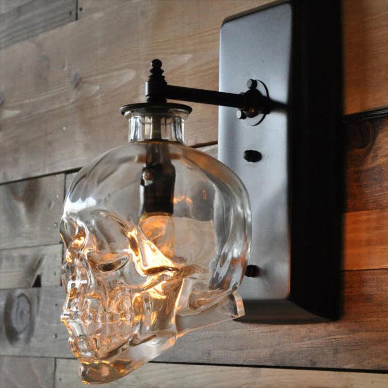 Gothic Skull Bottle Wall Lamp, Cool Halloween Light Head Home Decor - Wonder Skull
