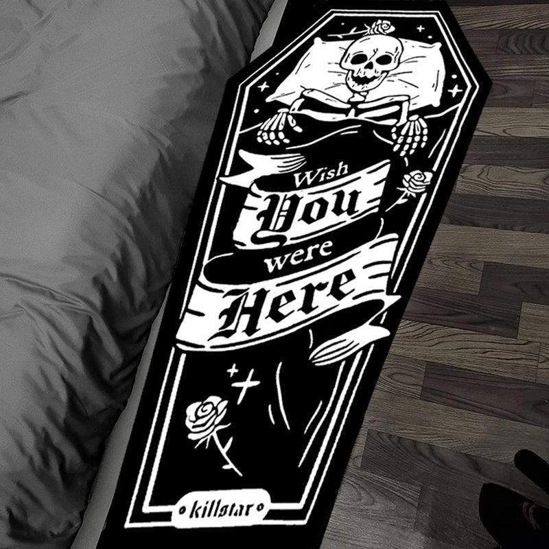 Gothic Skulls Carpet Cross Floor, Attractive Demon Rug Home Decoration - Wonder Skull
