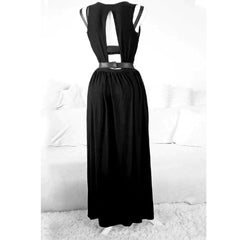 Gothic Split Long Dress, Sexy Vestido Bustier For Women - Wonder Skull