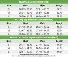 Grunge Gothic Top And Bottom, Hottest Three Items Clothes For Women - Wonder Skull