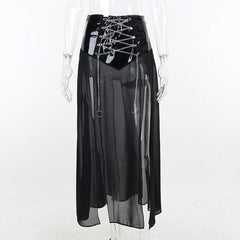 Grunge Gothic Top And Bottom, Hottest Three Items Clothes For Women - Wonder Skull