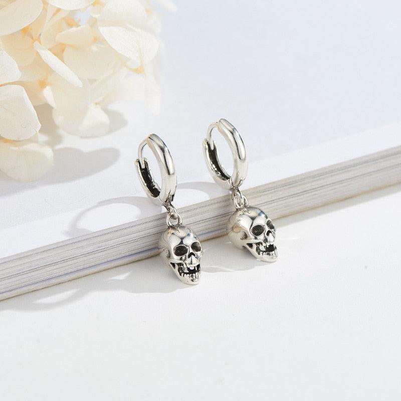 Sterling Silver Earrings Skull, Best-selling Skull Stud Earrings For Women - Wonder Skull