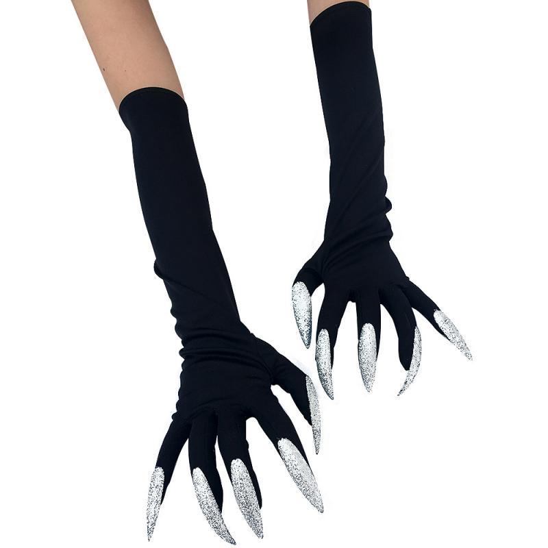 Two Colors Gloves Long Ghost, Funny Cosplay Item For Women - Wonder Skull