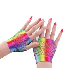 Lace Fishnet Gloves Collection, Mesh Hollow Sunscreen Accessories For Women - Wonder Skull