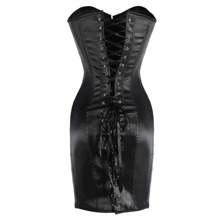 Gothic Long Waist Corsets, Sexy Bustiers Night Party For Women - Wonder Skull