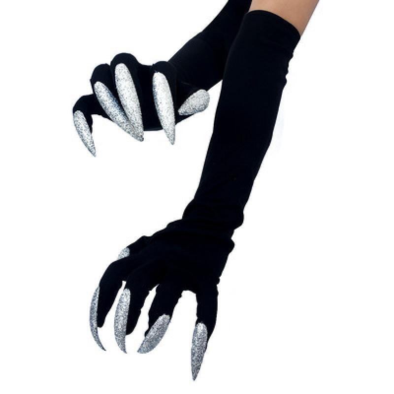 Two Colors Gloves Long Ghost, Funny Cosplay Item For Women - Wonder Skull