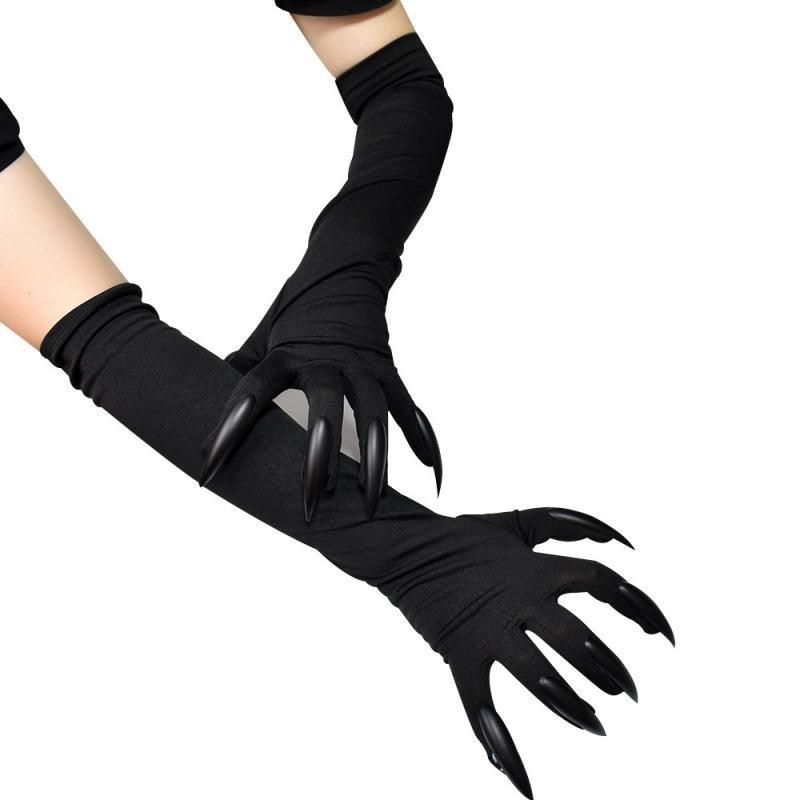 Two Colors Gloves Long Ghost, Funny Cosplay Item For Women - Wonder Skull