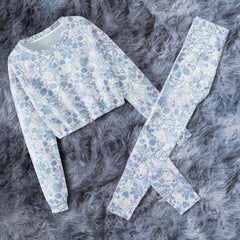 Sugar Skull Pattern Combo Long Sleeve Sweatshirt and Leggings - Wonder Skull