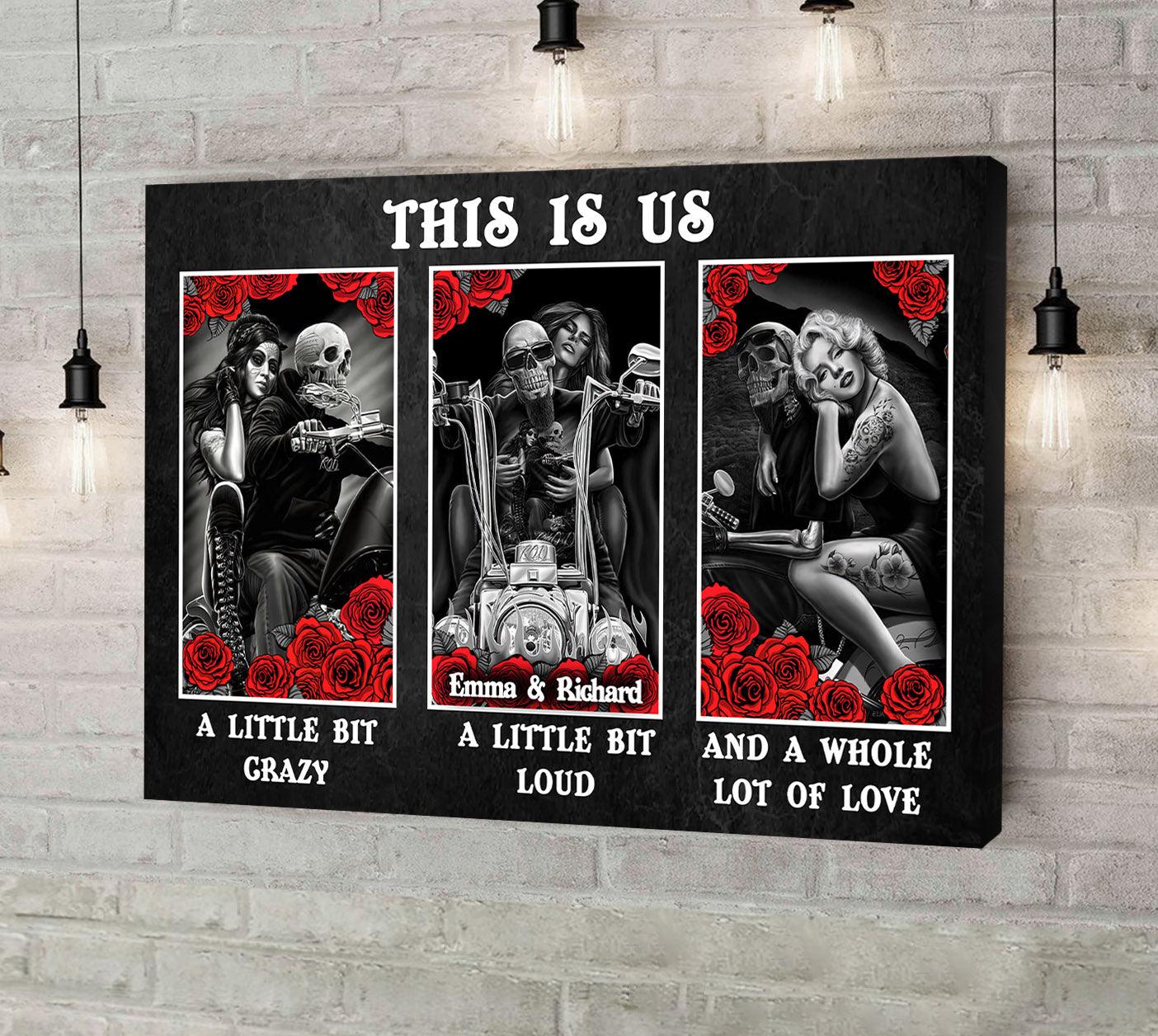 This Is Us, Gothic Skull Personalized Canvas - Wonder Skull