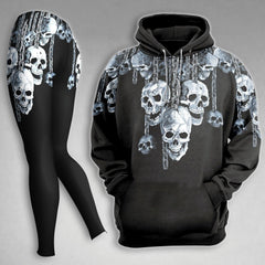 Skull Chain Gothic Combo Hoodie and Leggings - Wonder Skull