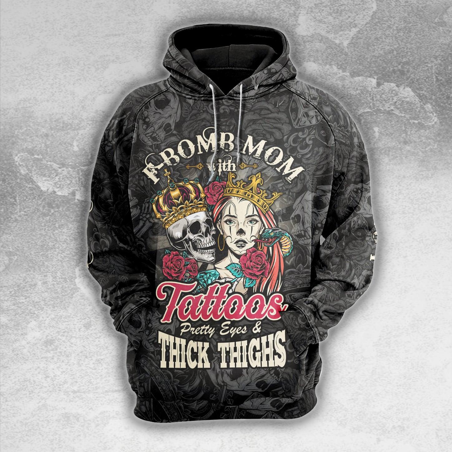 F-bom Tattoos Thick Things Combo Hoodie and Leggings - Wonder Skull