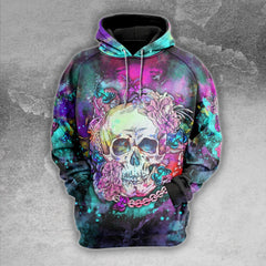 Chain Skull Rose Colorful Combo Hoodie and Leggings - Wonder Skull