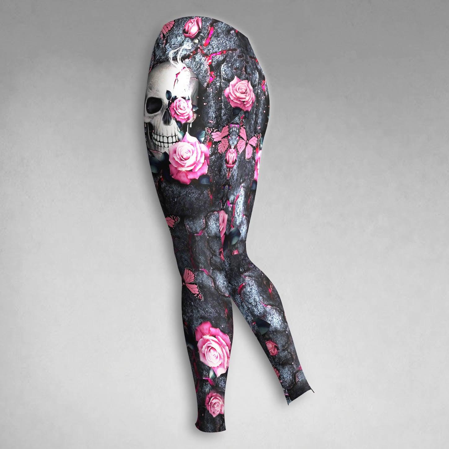 Skull Lava Rose Pink Combo Hoodie and Leggings - Wonder Skull