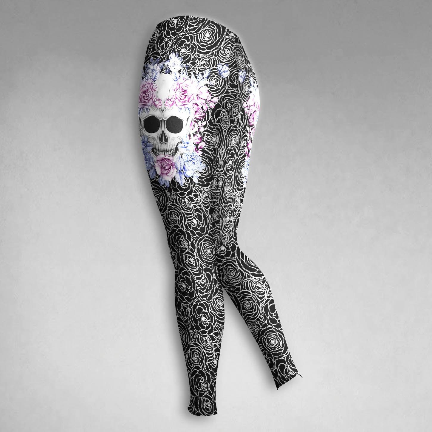 Skull Rose Gothic Combo Hoodie and Leggings - Wonder Skull