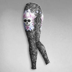Skull Rose Gothic Combo Hoodie and Leggings - Wonder Skull