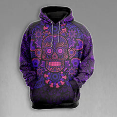 Skull Sugar Purple Gothic Combo Hoodie and Leggings - Wonder Skull