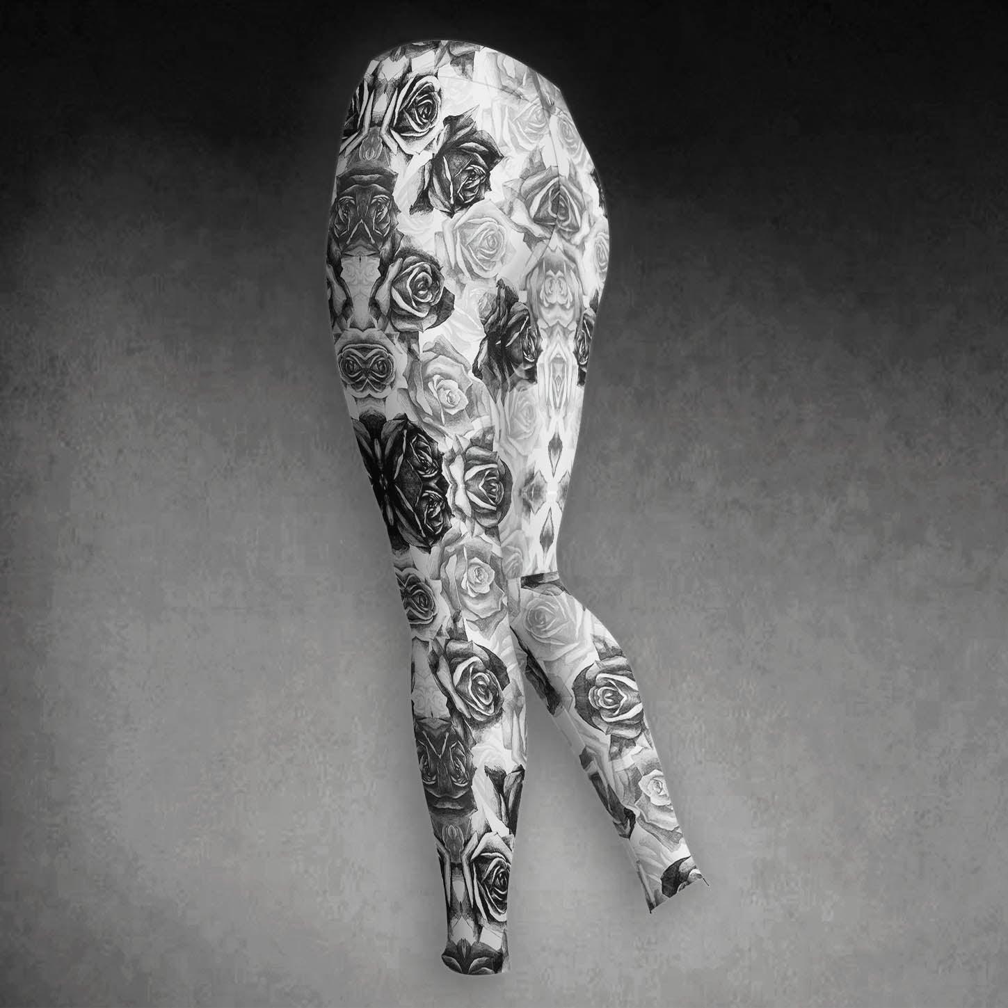 Skull Rose Pattern Gothic Combo Hoodie and Leggings - Wonder Skull