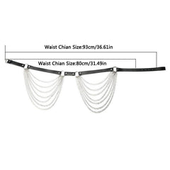 Punk Rock Chain Top, Sexy Body Harness Leather Belt For Women - Wonder Skull