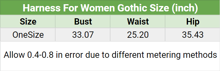 Black Gothic Harness, Powerful Garter Belt For Women - Wonder Skull