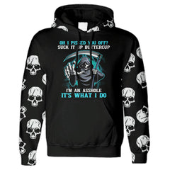 I Pissed You Off Skull Gothic All Over Print Unisex Hoodie - Wonder Skull