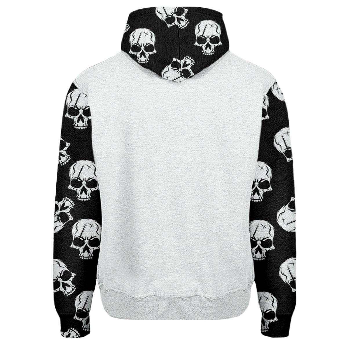 Just Remember Skull Gothic Blue All Over Print Unisex Pullover Hoodie - Wonder Skull