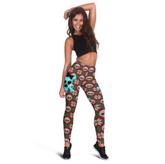 Knitted Skull Leggings And Hollow Tank Top Set For Women - Wonder Skull