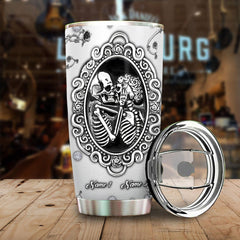 When I Say I Love You More- Couple Skeleton Gothic Personalized Tumbler - Wonder Skull