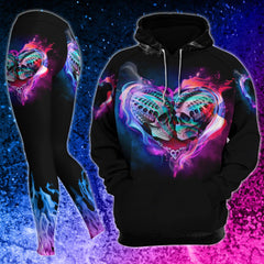 Skull Couple Heart Combo Hoodie and Leggings - Wonder Skull