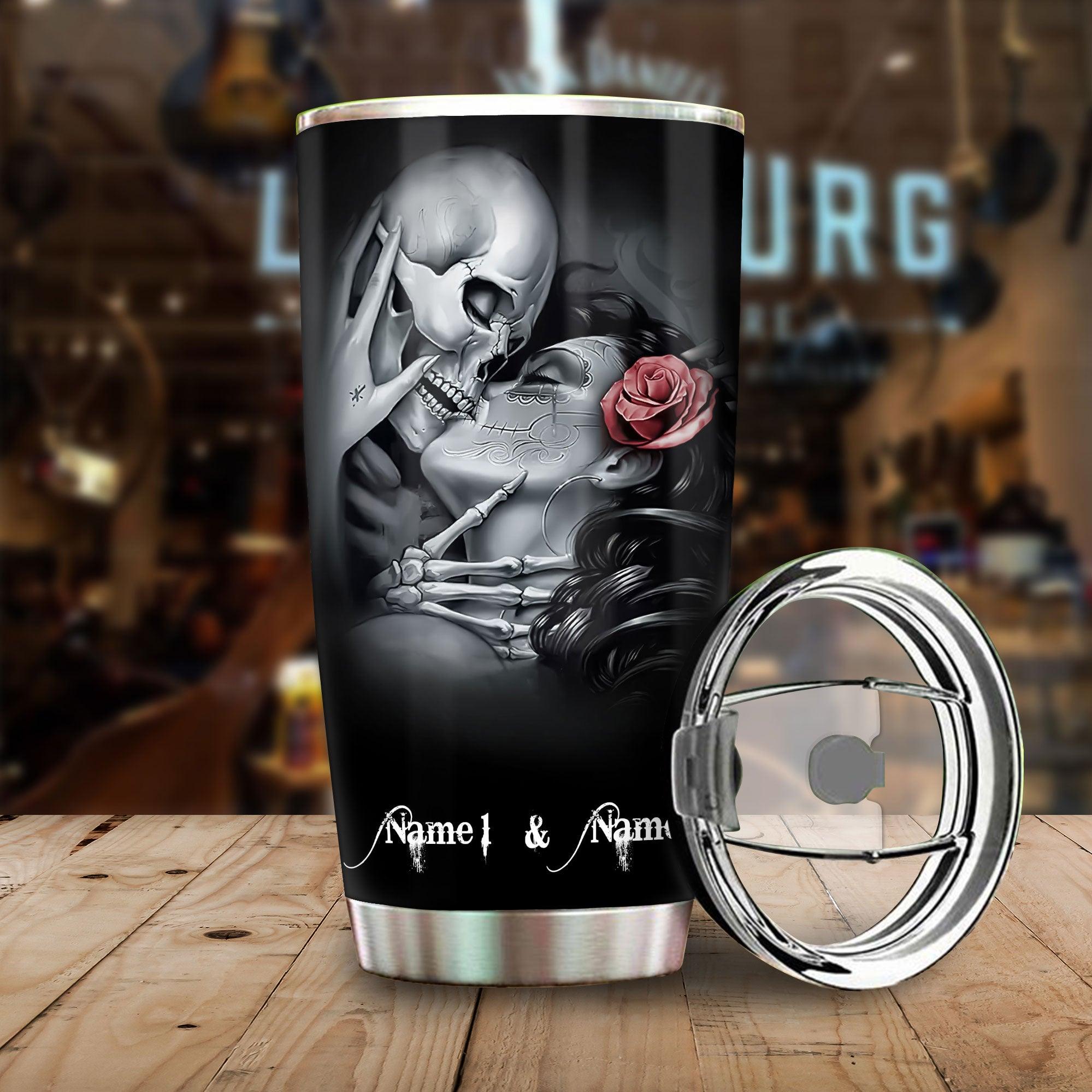 You Found me - Couple Skeleton Romantic Personalized Tumbler - Wonder Skull