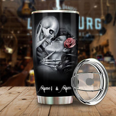 You Found me - Couple Skeleton Romantic Personalized Tumbler - Wonder Skull