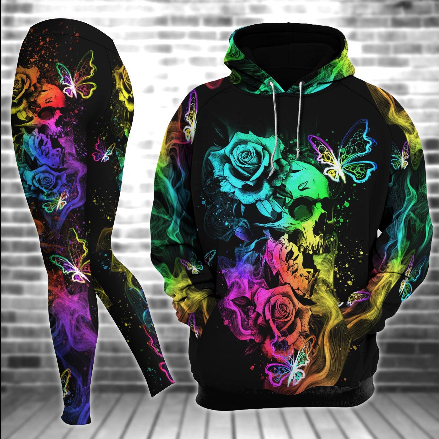 Skull Gothic Artwork Combo Hoodie and Leggings - Wonder Skull