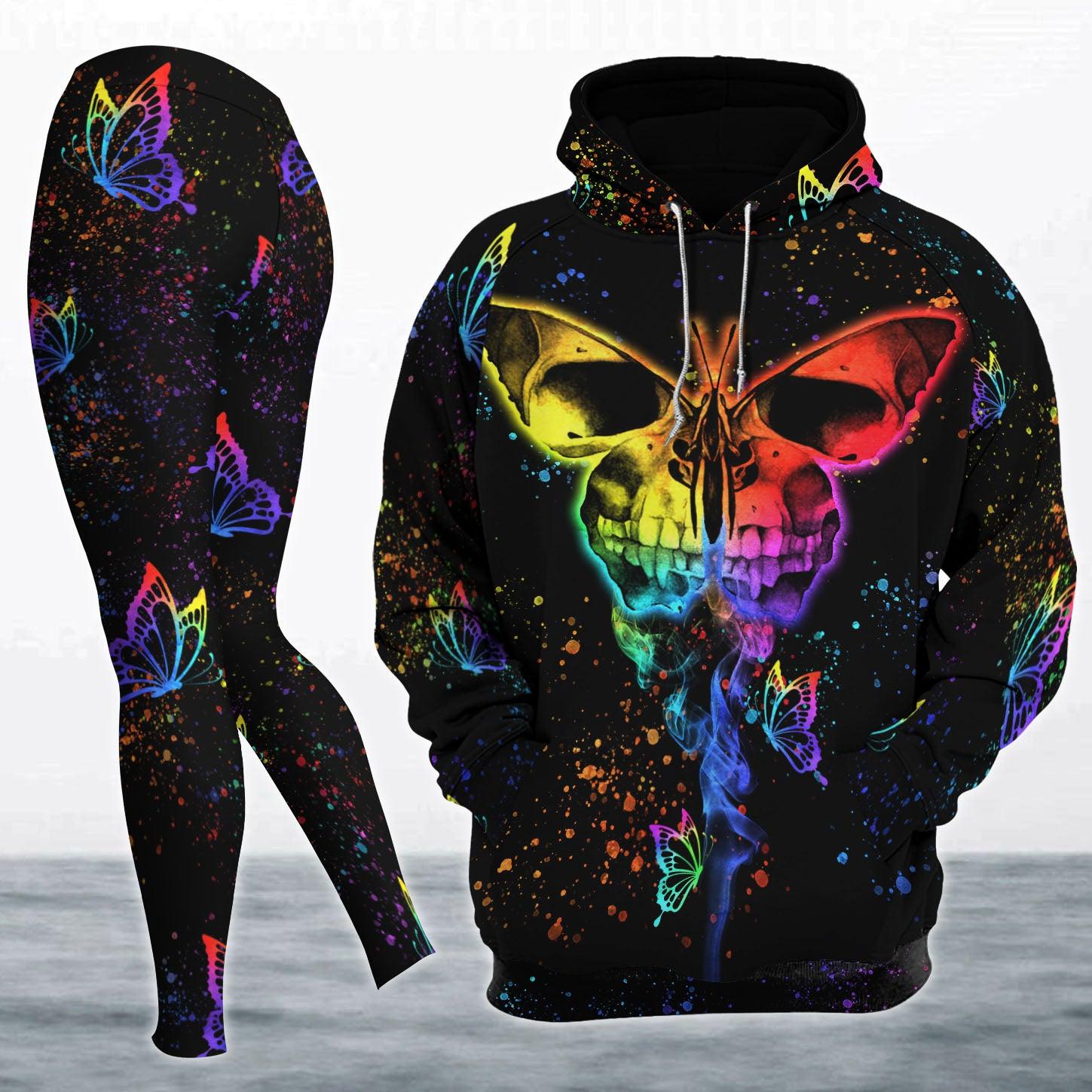 Skull Gothic Artwork Combo Hoodie and Leggings - Wonder Skull