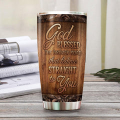 God Blessd - Couple Owls Romantic Personalized Tumbler - Wonder Skull