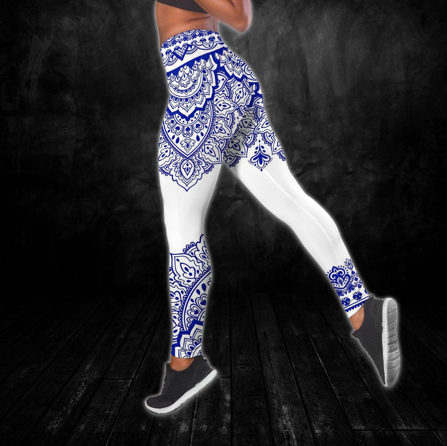 White Mandala Skull Tanktop and Leggings - Wonder Skull