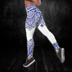 White Mandala Skull Tanktop and Leggings - Wonder Skull