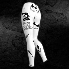 Nightmare Black & White Christmas Combo Hoodie and Leggings - Wonder Skull