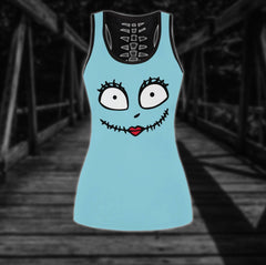 Funny Blue NMR Christmas Combo Tanktop & Leggings - Wonder Skull