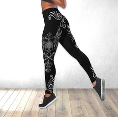 Goth Wing Skull Tanktop and Leggings - Wonder Skull