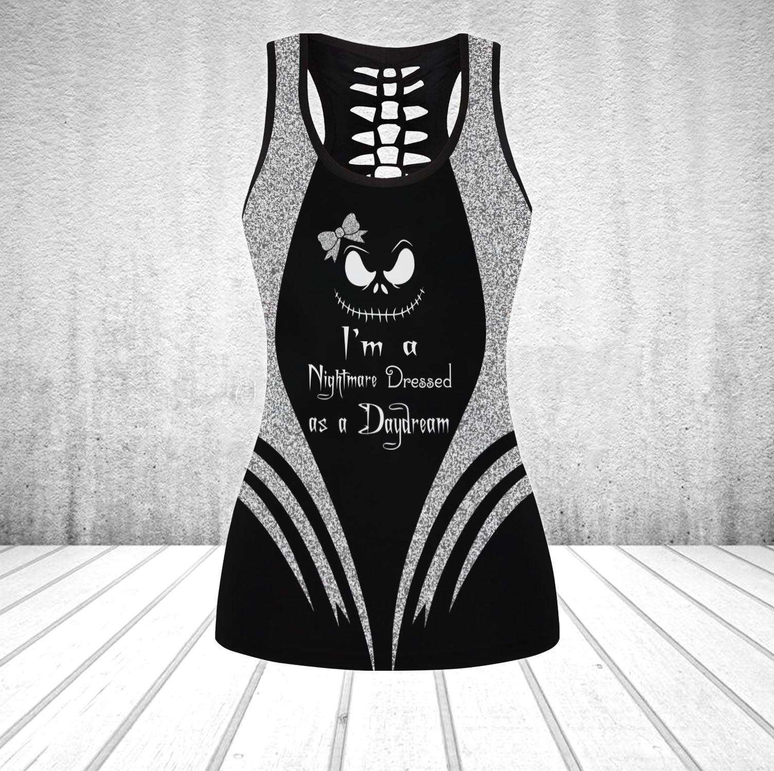 Nightmare Dressed DayDream Christmas Tanktop and Leggings - Wonder Skull