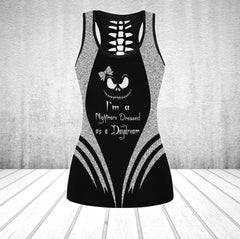 Nightmare Dressed DayDream Christmas Tanktop and Leggings - Wonder Skull