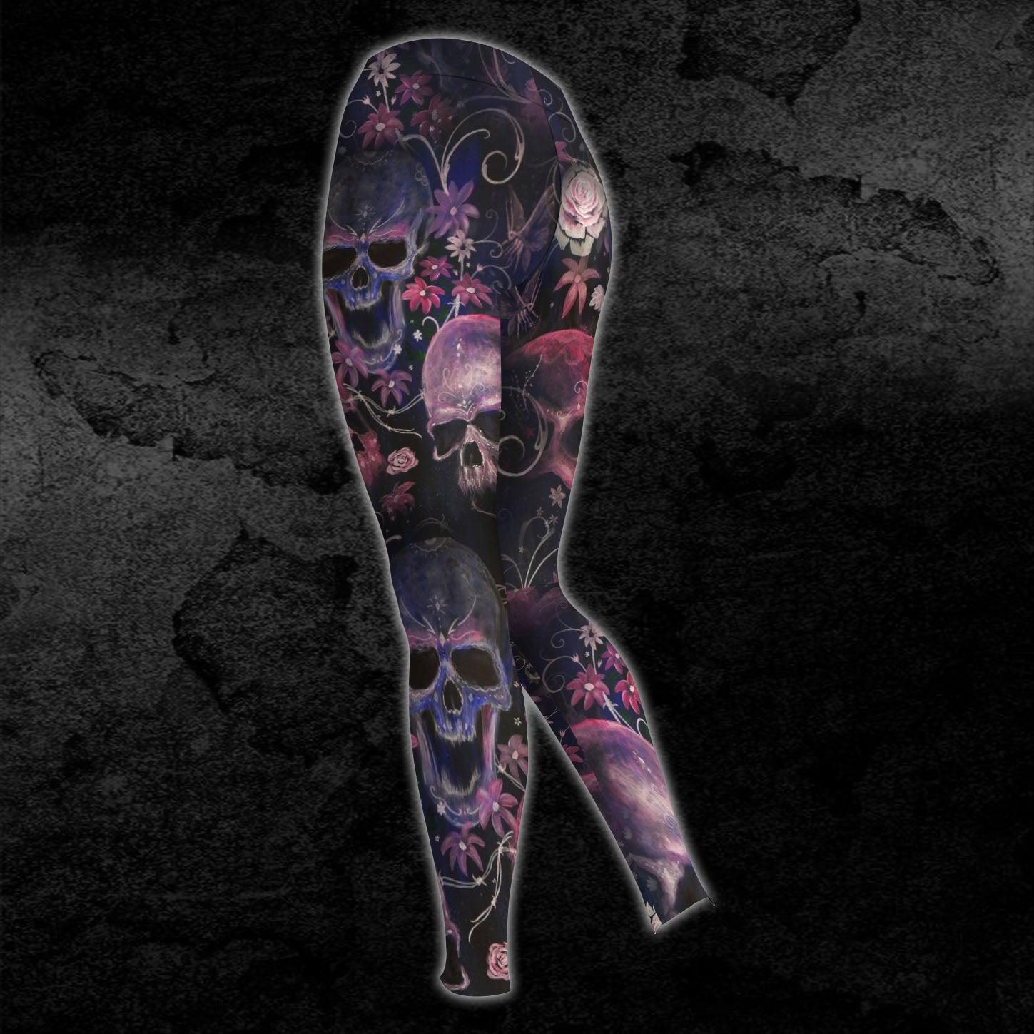 Skull Rose Flower Combo Hoodie and Leggings - Wonder Skull