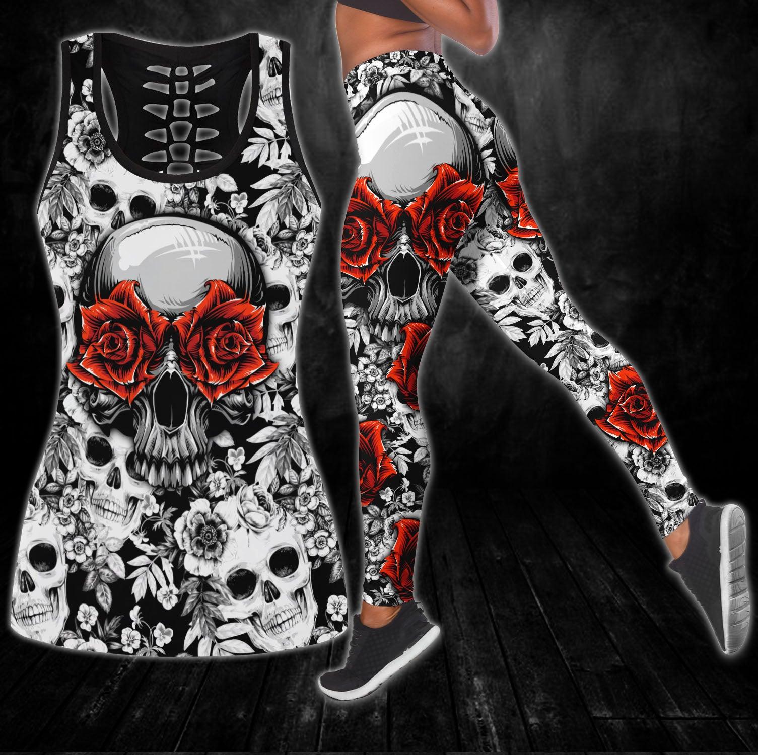 Eye Rose Skull Tanktop and Leggings - Wonder Skull