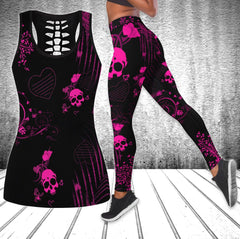 Pink Skull Tanktop and Leggings - Wonder Skull