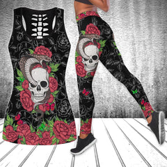 Snake Rose Skull Tanktop and Leggings - Wonder Skull