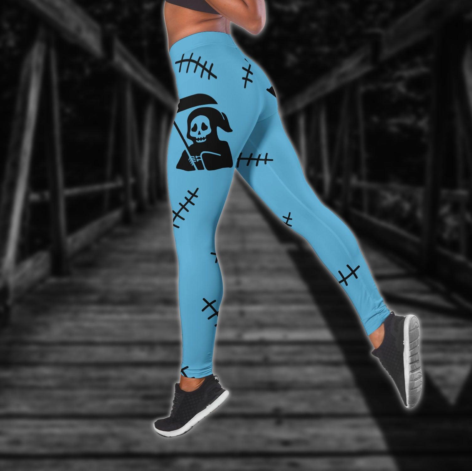 Funny NMR Christmas Set Combo Tanktop & Leggings - Wonder Skull