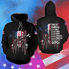 This Is America If You Don't Like It GIFO Funny Hoodie For Women - Wonder Skull