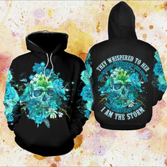 Green Skull They Whispered To Her Funny Hoodie For Women - Wonder Skull